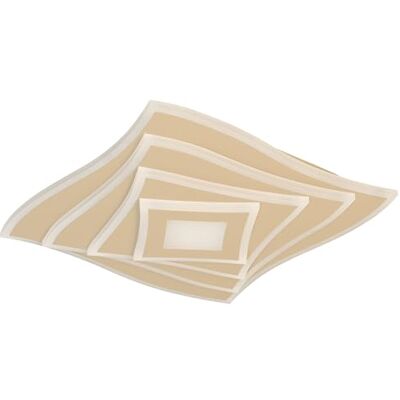 Fischer Lampa sufitowa Hero, kolor piaskowy, dł.: 40 cm, szer.: 40 cm, wysięg: 6,50 cm, z pilotem zdalnego sterowania, bezstopniowe ściemnianie, bezstopniowa regulacja temperatury barwowej, 1 x LED 42 W, 2700 Fischer Lampa sufitowa Hero, kolor piaskowy, dł.: 40 cm, szer.: 40 cm, wysięg: 6,50 cm, z pilotem zdalnego sterowania, bezstopniowe ściemnianie, bezstopniowa regulacja temperatury barwowej, 1 x LED 42 W, 2700