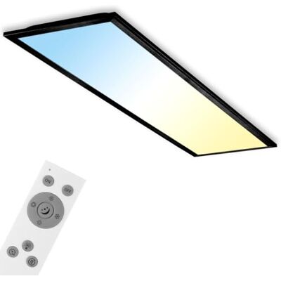 BRILONER Lampa sufitowa, panel LED przyciemniany, sterowanie temperaturą barwową, wraz z pilotem zdalnego sterowania, 24 W, 2200 lumenów, biało-czarny, 1000 x 250 x 60 mm BRILONER Lampa sufitowa, panel LED przyciemniany, sterowanie temperaturą barwową, wraz z pilotem zdalnego sterowania, 24 W, 2200 lumenów, biało-czarny, 1000 x 250 x 60 mm