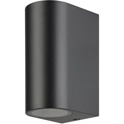 EGLO Lampa ścienna Medellin, lampa ścienna wewnątrz, lampa do sypialni, aluminium w kolorze czarnym, szkło w przezroczystym oprawie GU10 IP44 EGLO Lampa ścienna Medellin, lampa ścienna wewnątrz, lampa do sypialni, aluminium w kolorze czarnym, szkło w przezroczystym oprawie GU10 IP44