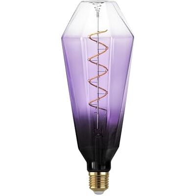 EGLO XXL E27 lampa ściemnialna, spiralna żarówka LED retro duży rozmiar, ekstra duży vintage dekoracyjny żarnik w kolorze fioletowym i czarnym, 4 W, 120 lumenów, ciepła biel, 1800 K, długość 24,5 cm EGLO XXL E27 lampa ściemnialna, spiralna żarówka LED retro duży rozmiar, ekstra duży vintage dekoracyjny żarnik w kolorze fioletowym i czarnym, 4 W, 120 lumenów, ciepła biel, 1800 K, długość 24,5 cm