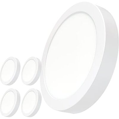 LED ATOMANT Zestaw 5 okrągłych lamp sufitowych LED, 220 mm, 20 W, neutralna biel (4500 K), 1800 lumenów, w zestawie sterownik LED ATOMANT Zestaw 5 okrągłych lamp sufitowych LED, 220 mm, 20 W, neutralna biel (4500 K), 1800 lumenów, w zestawie sterownik