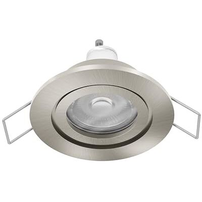 EGLO reflektor LED do zabudowy Barranco, łazienkowa lampa sufitowa sufitowy z tworzywa sztucznego w kolorze srebrnym oprawa neutralna biel zestawie żarówka GU10 IP44 EGLO reflektor LED do zabudowy Barranco, łazienkowa lampa sufitowa sufitowy z tworzywa sztucznego w kolorze srebrnym oprawa neutralna biel zestawie żarówka GU10 IP44