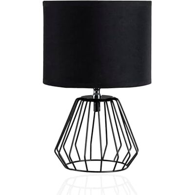 Pauleen 48016 Lampa stołowa Shiny Diamond maks. 20W lampa stołowa do lamp E27 lampka nocna czarna 230V metal/tkanina bez żarówki Pauleen 48016 Lampa stołowa Shiny Diamond maks. 20W lampa stołowa do lamp E27 lampka nocna czarna 230V metal/tkanina bez żarówki