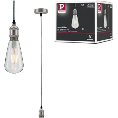 Paulmann 50385 oprawa wisząca Neordic Eldar maks. 60 W lampa wisząca szara nikiel lampa sufitowa metal oprawa wisząca E27 Paulmann 50385 oprawa wisząca Neordic Eldar maks. 60 W lampa wisząca szara nikiel lampa sufitowa metal oprawa wisząca E27