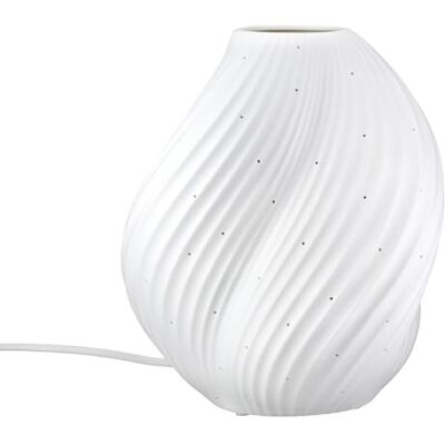 GILDE Lampa stołowa Swing z porcelany – matowa biel – wysokość 23 cm x Ø 20 cm — lampa punktowa GILDE Lampa stołowa Swing z porcelany – matowa biel – wysokość 23 cm x Ø 20 cm — lampa punktowa