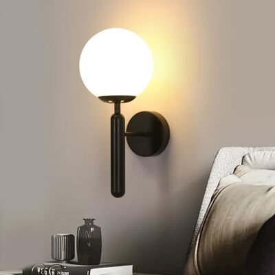 Comely Wewnętrzna Oprawa Ścienna, Nowoczesny Minimalistyczny Design E27 Lampa Ścienna Z Szklanym Abażurem, Wewnętrzne Oświetlenie Ścienne Do Sypialni, Salonu, Korytarza, Kawiarni, Schodów Comely Wewnętrzna Oprawa Ścienna, Nowoczesny Minimalistyczny Design E27 Lampa Ścienna Z Szklanym Abażurem, Wewnętrzne Oświetlenie Ścienne Do Sypialni, Salonu, Korytarza, Kawiarni, Schodów