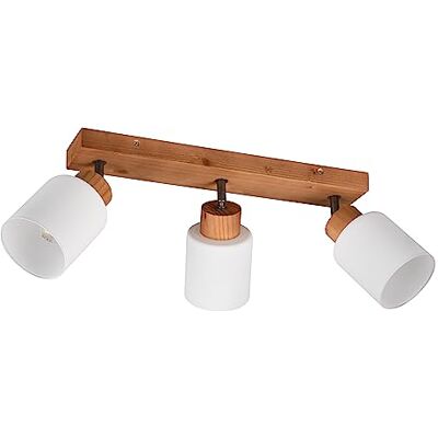 RL LIVE YOUR LIGHT Reality, Spot, Assam 3xE14, max.25,0 W Szkło, Biały, Korpus: Naturalne drewno, naturalne D:45,0cm, Dł. 10,0cm, H:21,0cm Montaż sufitowy i ścienny, IP20,Bez podświetlenia RL LIVE YOUR LIGHT Reality, Spot, Assam 3xE14, max.25,0 W Szkło, Biały, Korpus: Naturalne drewno, naturalne D:45,0cm, Dł. 10,0cm, H:21,0cm Montaż sufitowy i ścienny, IP20,Bez podświetlenia