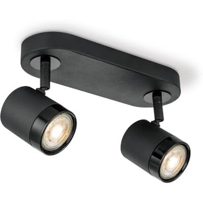 home sweet home collection Lampa sufitowa LED Design/Modern/Industrial wraz z 2 x wymiennymi DIM LED GU10 6 W ciepła biel LED nadaje się do wszystkich wnętrz IP20 LED DEKRA reflektor sufitowy czarny MANU, lampa do salonu home sweet home collection Lampa sufitowa LED Design/Modern/Industrial wraz z 2 x wymiennymi DIM LED GU10 6 W ciepła biel LED nadaje się do wszystkich wnętrz IP20 LED DEKRA reflektor sufitowy czarny MANU, lampa do salonu