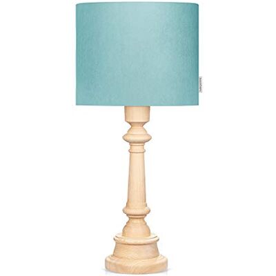 Lamps & Company - Miętowa Lampa Stołowa z Weluru - Ekologiczna, Bawełniany Abażur Lamps & Company - Miętowa Lampa Stołowa z Weluru - Ekologiczna, Bawełniany Abażur