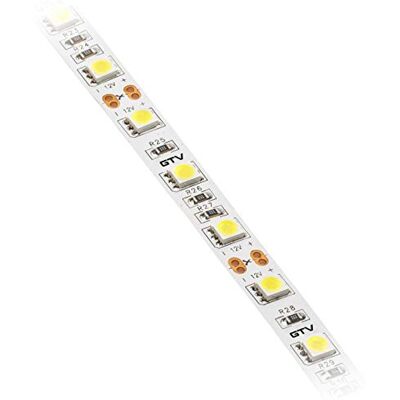 GTV Taśma LED Flash 5050 300 diod LED neutralna biel 12 V 72 W/5 m rolka 50 m szerokość 10 mm IP20 60 diod LED S/M możliwość przycięcia co 5 cm do oświetlenia mebli, kuchni, sufitu GTV Taśma LED Flash 5050 300 diod LED neutralna biel 12 V 72 W/5 m rolka 50 m szerokość 10 mm IP20 60 diod LED S/M możliwość przycięcia co 5 cm do oświetlenia mebli, kuchni, sufitu