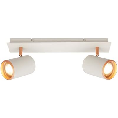 BRILONER Lampa sufitowa, obrotowa, gniazdo GU10, maks. 9 W, lampa do salonu, sypialni, kuchenna, reflektor sufitowy, oświetlenie sufitowe, 40 cm, jasnoszary-kawowy BRILONER Lampa sufitowa, obrotowa, gniazdo GU10, maks. 9 W, lampa do salonu, sypialni, kuchenna, reflektor sufitowy, oświetlenie sufitowe, 40 cm, jasnoszary-kawowy