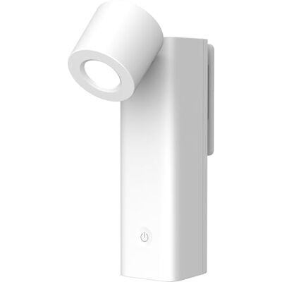 Electraline 58059 reflektor punktowy LED, 30 lumenów, 3000 K, wychylny, ładowany za pomocą kabla USB-C (w zestawie), 1200 mAh, biały Electraline 58059 reflektor punktowy LED, 30 lumenów, 3000 K, wychylny, ładowany za pomocą kabla USB-C (w zestawie), 1200 mAh, biały