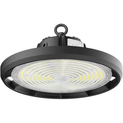 Berger + Schröter GmbH Berger & Schröter UFO High Bay Light reflektor halowy 150 W, klasa efektywności energetycznej A, super jasna 28500 lumenów, lampa sufitowa 6500 K, białe światło, IP66, ściemniana lampa warsztatowa Berger + Schröter GmbH Berger & Schröter UFO High Bay Light reflektor halowy 150 W, klasa efektywności energetycznej A, super jasna 28500 lumenów, lampa sufitowa 6500 K, białe światło, IP66, ściemniana lampa warsztatowa