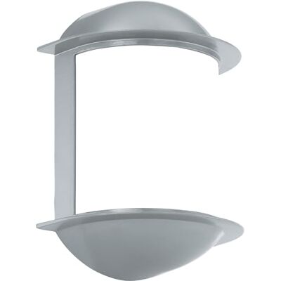 EGLO Lampa ścienna LED Isoba, kinkiet wewnętrzny, lampa do sypialni, odlew aluminiowy w kolorze srebrnym, tworzywo sztuczne w kolorze białym IP44 EGLO Lampa ścienna LED Isoba, kinkiet wewnętrzny, lampa do sypialni, odlew aluminiowy w kolorze srebrnym, tworzywo sztuczne w kolorze białym IP44