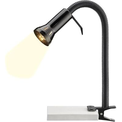 Brilliant Ozdobna lampa zaciskowa praktyczna lampa zaciskowa z elastycznym ramieniem idealna jako lampka robocza lub czytania z przełącznikiem wykonana z metalu/tworzywa sztucznego w kolorze czarnym wysokość 34cm Brilliant Ozdobna lampa zaciskowa praktyczna lampa zaciskowa z elastycznym ramieniem idealna jako lampka robocza lub czytania z przełącznikiem wykonana z metalu/tworzywa sztucznego w kolorze czarnym wysokość 34cm