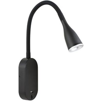 Glowster Czarna lampa ścienna LED z portem USB. Moc 5 W jest idealna do efektywnego oświetlania przestrzeni roboczej nowoczesnym i eleganckim wzornictwem. Glowster Czarna lampa ścienna LED z portem USB. Moc 5 W jest idealna do efektywnego oświetlania przestrzeni roboczej nowoczesnym i eleganckim wzornictwem.