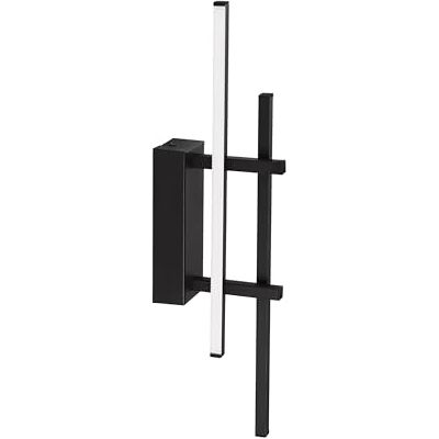 EGLO LED lampa ścienna Trepiliano, oświetlenie pośrednie, oświetlenie do sypialni w formie pręta, metal czarny, ciepła biel EGLO LED lampa ścienna Trepiliano, oświetlenie pośrednie, oświetlenie do sypialni w formie pręta, metal czarny, ciepła biel