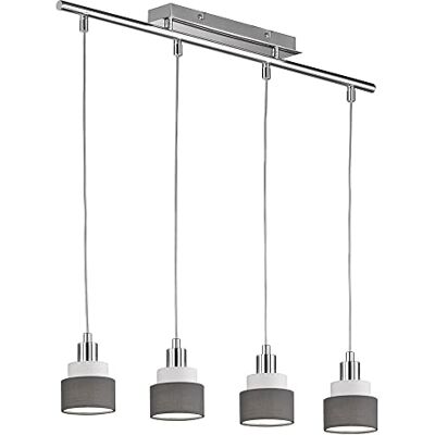 WOFI Szara Lampa Wisząca - 4 E14 - Jadalnia WOFI Szara Lampa Wisząca - 4 E14 - Jadalnia