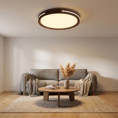 B·LED BARCELONA LED BARCELONA LED Plafon LED 24W Ø40cm CCT Regulowany 3000K-6000K, Nowoczesny Design Drewno z Efektem Światła Bocznego, Okrągła Lampa Sufitowa do Salonu Sypialni Kuchni Biura 2500lm B·LED BARCELONA LED BARCELONA LED Plafon LED 24W Ø40cm CCT Regulowany 3000K-6000K, Nowoczesny Design Drewno z Efektem Światła Bocznego, Okrągła Lampa Sufitowa do Salonu Sypialni Kuchni Biura 2500lm