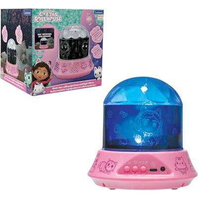 LEXIBOOK , Gabby's Dollhouse, lampka nocna z głośnikami, Projekcje serii Dom dla lalek Gabby, Oświetlenie kalejdoskopowe na suficie, głośnik z wtyczką pomocniczą, Akumulator, NLJ035GDHLXB LEXIBOOK , Gabby's Dollhouse, lampka nocna z głośnikami, Projekcje serii Dom dla lalek Gabby, Oświetlenie kalejdoskopowe na suficie, głośnik z wtyczką pomocniczą, Akumulator, NLJ035GDHLXB
