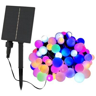 Lumisky Solarny łańcuch świetlny 100 kolorowych okrągłych żarówek LED BILLY RGB 10,90 m Lumisky Solarny łańcuch świetlny 100 kolorowych okrągłych żarówek LED BILLY RGB 10,90 m
