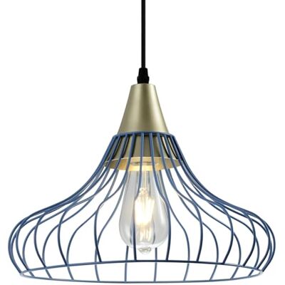 GTV Lampa sufitowa LOTTE, 2660, AC220-240V, 50/60 Hz, 1*E27, IP20, DIAMER 33 CM, pojedynczo, niebieska GTV Lampa sufitowa LOTTE, 2660, AC220-240V, 50/60 Hz, 1*E27, IP20, DIAMER 33 CM, pojedynczo, niebieska