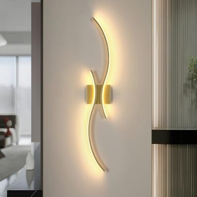 Comely Wewnętrzny Kinkiet LED, Nowoczesna Złota Lampa Ścienna 27W 3075LM 80CM, Oprawa Ścienna LED Do Salonu Sypialni Schodów, 3000K Ciepłe Światło Comely Wewnętrzny Kinkiet LED, Nowoczesna Złota Lampa Ścienna 27W 3075LM 80CM, Oprawa Ścienna LED Do Salonu Sypialni Schodów, 3000K Ciepłe Światło