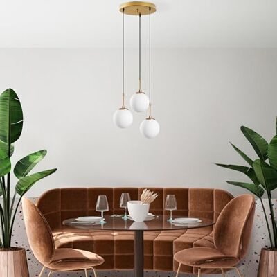 Opviq Elegancka złota żyrandol, regulowana wysokość 40-115 cm, metalowa obudowa, 36 x 36 x 115 cm, 3 x E14 maks. 40 W, idealna do nowoczesnych przestrzeni życiowych, klasa IP20 Opviq Elegancka złota żyrandol, regulowana wysokość 40-115 cm, metalowa obudowa, 36 x 36 x 115 cm, 3 x E14 maks. 40 W, idealna do nowoczesnych przestrzeni życiowych, klasa IP20