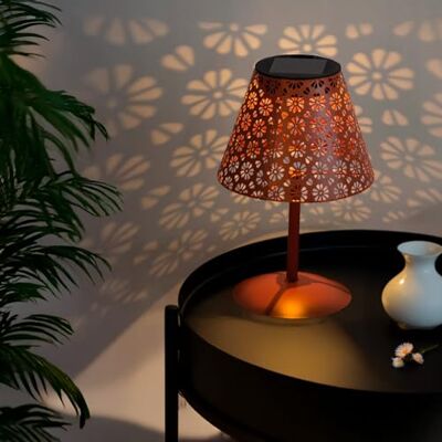 M mimotec Lampa solarna LED Hearth, ciepła lampa stołowa 2500K, ściemnialna, wodoodporna IP44, wbudowany akumulator, idealny na taras i do ogrodu. Integra, idealna para Terraza y Jardín. M mimotec Lampa solarna LED Hearth, ciepła lampa stołowa 2500K, ściemnialna, wodoodporna IP44, wbudowany akumulator, idealny na taras i do ogrodu. Integra, idealna para Terraza y Jardín.