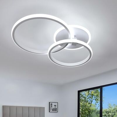 Comely 42W lampy sufitowe LED, Nowoczesne okrągłe oświetlenie sufitowe LED 6500K Chłodna biała lampa sufitowa do salonu Sypialnia Jadalnia Kuchnia Balkon Biuro, Dia 52cm Comely 42W lampy sufitowe LED, Nowoczesne okrągłe oświetlenie sufitowe LED 6500K Chłodna biała lampa sufitowa do salonu Sypialnia Jadalnia Kuchnia Balkon Biuro, Dia 52cm