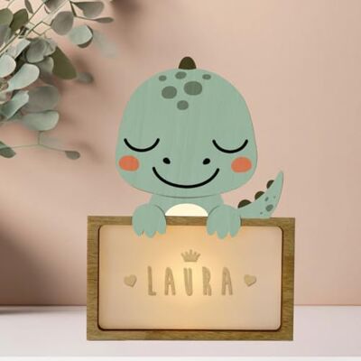 WONDEE Spersonalizowana lampa z imieniem lampka nocna dla dzieci dinozaur, prezent dla noworodka, chłopca i dziewczynki, prezent na chrzest dla dzieci i dziewczynek, spersonalizowane prezenty dla WONDEE Spersonalizowana lampa z imieniem lampka nocna dla dzieci dinozaur, prezent dla noworodka, chłopca i dziewczynki, prezent na chrzest dla dzieci i dziewczynek, spersonalizowane prezenty dla