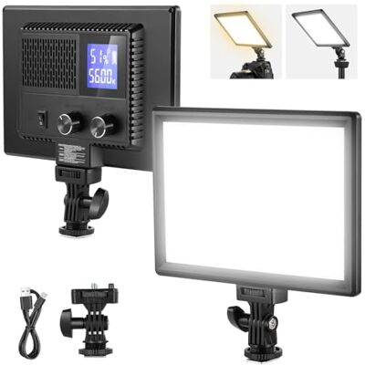 NEEWER 9-calowy panel świetlny LED wideo, ściemniana kamera DSLR, miękkie oświetlenie, akumulator 4000 mAh, porty USB typu C, 3200 K ~ 5600 K CRI95 + 600 luksów do nagrywania wideo na żywo, NL-116AI Akumulator 4000 mAh, porty USB C, 3200K-5600K CRI95+ 6 NEEWER 9-calowy panel świetlny LED wideo, ściemniana kamera DSLR, miękkie oświetlenie, akumulator 4000 mAh, porty USB typu C, 3200 K ~ 5600 K CRI95 + 600 luksów do nagrywania wideo na żywo, NL-116AI Akumulator 4000 mAh, porty USB C, 3200K-5600K CRI95+ 6