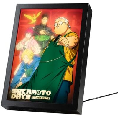 Grupo Erik Mood Light Framed Prints Sakamoto Days Manga Gifts 7.9 x 11 x 2 inches 20 × 28 × 5 cm, LED Framed Art Prints, LED Desk Lamp Sakamoto Days Merc Grupo Erik Mood Light Framed Prints Sakamoto Days Manga Gifts 7.9 x 11 x 2 inches 20 × 28 × 5 cm, LED Framed Art Prints, LED Desk Lamp Sakamoto Days Merc
