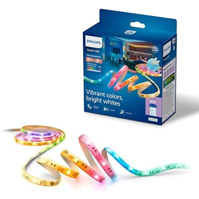 Philips RGBICWW Taśma LED, 10 m, Type C, Wielokolorowe Gradienty, Regulowane Światło Białe, Oświetlenie Nastrojowe, Connected by WiZ, Alexa, Google Home, Apple Home, 1 szt. Philips RGBICWW Taśma LED, 10 m, Type C, Wielokolorowe Gradienty, Regulowane Światło Białe, Oświetlenie Nastrojowe, Connected by WiZ, Alexa, Google Home, Apple Home, 1 szt.