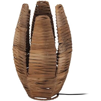 EGLO Lampa stołowa Mongu 1, 1 płomień lampa stołowa vintage, afrykańska, boho, lampka nocna wykonana z rafii i stali, lampa do salonu w kolorze naturalnym, czarnym, lampa z przełącznikiem, gniazdo E27 EGLO Lampa stołowa Mongu 1, 1 płomień lampa stołowa vintage, afrykańska, boho, lampka nocna wykonana z rafii i stali, lampa do salonu w kolorze naturalnym, czarnym, lampa z przełącznikiem, gniazdo E27
