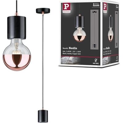 Paulmann 79751 oprawa wisząca Neordic Nordin maks. 60 W lampa wisząca czarna, marmur, miedziany mat. lampa wisząca marmur oprawa wisząca E27 Paulmann 79751 oprawa wisząca Neordic Nordin maks. 60 W lampa wisząca czarna, marmur, miedziany mat. lampa wisząca marmur oprawa wisząca E27