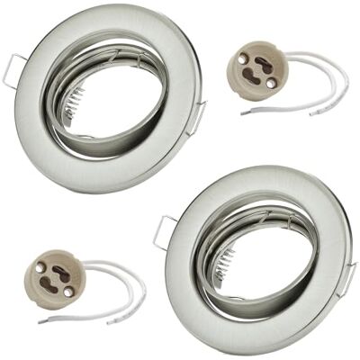 Sweet Led Kolorowa obrotowa rama LED ze szczotkowanej stali nierdzewnej z tuleją GU10 Sweet Led Kolorowa obrotowa rama LED ze szczotkowanej stali nierdzewnej z tuleją GU10