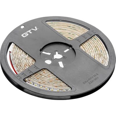 GTV Taśma LED 5 m rolka Flash 2835 MW, 600 diod LED 120/m, możliwość ściemniania, wodoszczelna IP65, 7,3 W/m, 12 V DC, szerokość 8 mm, podzielna co 5 cm, taśma świetlna do mebli, neutralna biel 4000 K GTV Taśma LED 5 m rolka Flash 2835 MW, 600 diod LED 120/m, możliwość ściemniania, wodoszczelna IP65, 7,3 W/m, 12 V DC, szerokość 8 mm, podzielna co 5 cm, taśma świetlna do mebli, neutralna biel 4000 K