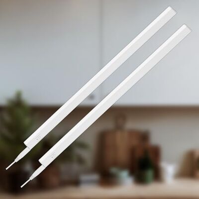 BRILONER Zestaw 2 szt. oświetlenie podszafkowe LED, neutralne światło, lampka do kuchni, oświetlenie blatu i szafek, łatwy montaż, nowoczesny design, 31,3 x 2,2 x 3 cm, Biały BRILONER Zestaw 2 szt. oświetlenie podszafkowe LED, neutralne światło, lampka do kuchni, oświetlenie blatu i szafek, łatwy montaż, nowoczesny design, 31,3 x 2,2 x 3 cm, Biały