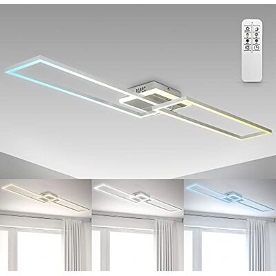 B.K.Licht Lampa sufitowa LED 40 Watt I odchylana I płynna regulacja temperatury barwowej I płynne ściemnianie I wyłącznik czasowy I funkcja oświetlenia nocnego I pilot zdalnego sterowania I lampa sufitowa LED I szczotkowane aluminium B.K.Licht Lampa sufitowa LED 40 Watt I odchylana I płynna regulacja temperatury barwowej I płynne ściemnianie I wyłącznik czasowy I funkcja oświetlenia nocnego I pilot zdalnego sterowania I lampa sufitowa LED I szczotkowane aluminium