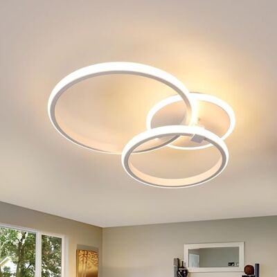 Comely Lampa sufitowa LED, 42W nowoczesna okrągła lampa sufitowa, ciepła biel 3000K, wewnętrzna lampa sufitowa do sypialni, salonu, kuchni, jadalni, biała Comely Lampa sufitowa LED, 42W nowoczesna okrągła lampa sufitowa, ciepła biel 3000K, wewnętrzna lampa sufitowa do sypialni, salonu, kuchni, jadalni, biała