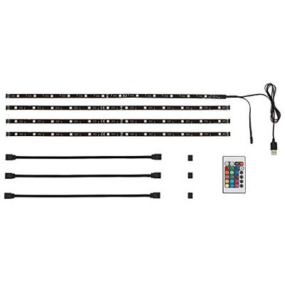 BRILONER Leuchten – oświetlenie LED TV, taśma LED, możliwość przyciemniania, samoprzylepna, 2 m, złącze USB, nadaje się do 76 cm, listwa świetlna z 48 diodami RGB LED, łańcuch świetlny BRILONER Leuchten – oświetlenie LED TV, taśma LED, możliwość przyciemniania, samoprzylepna, 2 m, złącze USB, nadaje się do 76 cm, listwa świetlna z 48 diodami RGB LED, łańcuch świetlny