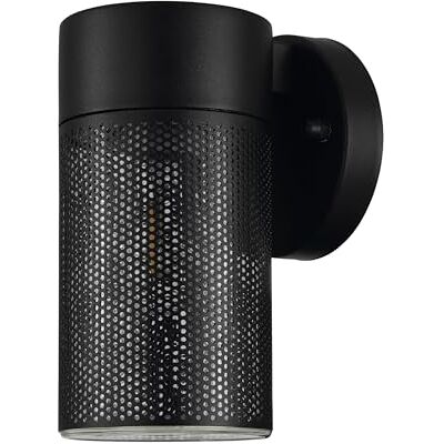 EGLO Lampa ścienna Fantecolo, lampa ścienna wewnątrz, lampa do sypialni, stal ocynkowana w kolorze czarnym, szkło w przezroczystym oprawie E27, IP44 EGLO Lampa ścienna Fantecolo, lampa ścienna wewnątrz, lampa do sypialni, stal ocynkowana w kolorze czarnym, szkło w przezroczystym oprawie E27, IP44