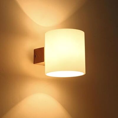Comely Drewniany Kinkiet, Nowoczesna Przemysłowa Lampa Ścienna Z Szklanym Kloszem, E27 Kinkiety Ścienne Wewnętrzne Do Sypialni Korytarza Salonu Korytarza Kawiarni Wejścia Comely Drewniany Kinkiet, Nowoczesna Przemysłowa Lampa Ścienna Z Szklanym Kloszem, E27 Kinkiety Ścienne Wewnętrzne Do Sypialni Korytarza Salonu Korytarza Kawiarni Wejścia