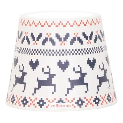 Zafferano , Poldina Cover Specjalna Edycja Swiąteczna, Metalowy Abażur do Lampy Stołowej, Kompatybilny z Lampami Poldina, Zaprojektowany we Włoszech, Ø11,4 x 8,9 cm, Biały- Jeleń Zafferano , Poldina Cover Specjalna Edycja Swiąteczna, Metalowy Abażur do Lampy Stołowej, Kompatybilny z Lampami Poldina, Zaprojektowany we Włoszech, Ø11,4 x 8,9 cm, Biały- Jeleń