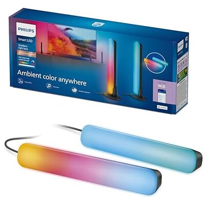 Philips Gradient, Listwa LED, RGBIC LED, Wielokolorowe Efekty, Synchronizacja z TV i Muzyką, Wciągające Światło, Łatwa Konfiguracja, Connected by WiZ, Alexa, Google Home, Apple Home Philips Gradient, Listwa LED, RGBIC LED, Wielokolorowe Efekty, Synchronizacja z TV i Muzyką, Wciągające Światło, Łatwa Konfiguracja, Connected by WiZ, Alexa, Google Home, Apple Home