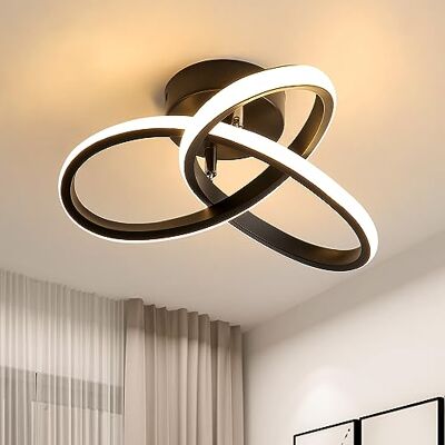 Comely Nowoczesna lampa sufitowa LED, 22W 2500LM Żyrandol do sypialni, Geometryczna lampa sufitowa do salonu Kuchnia Łazienka Korytarz, Ciepła biel 3000K Comely Nowoczesna lampa sufitowa LED, 22W 2500LM Żyrandol do sypialni, Geometryczna lampa sufitowa do salonu Kuchnia Łazienka Korytarz, Ciepła biel 3000K