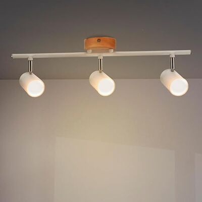 M Ledme Lampa sufitowa z serii Wood, 3 x żarówka Gu10, do użytku w pomieszczeniach suchych, IP20, żarówka nie wchodzi w zakres dostawy, do łazienki, salonu, sypialni, kuchni M Ledme Lampa sufitowa z serii Wood, 3 x żarówka Gu10, do użytku w pomieszczeniach suchych, IP20, żarówka nie wchodzi w zakres dostawy, do łazienki, salonu, sypialni, kuchni