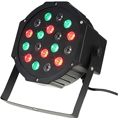 LEOFLA Reflektor Rgb 18W Reflektor punktowy 18 Led Różne Kolory Dyskoteka Czujnik Dźwięku Kolorowe Światło LEOFLA Reflektor Rgb 18W Reflektor punktowy 18 Led Różne Kolory Dyskoteka Czujnik Dźwięku Kolorowe Światło