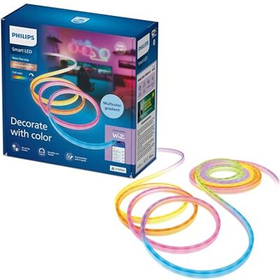 Philips Neon Flex Taśma LED, 10 m, Typ C, Dynamiczne Wielokolorowe Efekty Świetlne, Elastyczna Konstrukcja, Łatwa Konfiguracja, Connected by WiZ, Google Home, Alexa, Apple Home Philips Neon Flex Taśma LED, 10 m, Typ C, Dynamiczne Wielokolorowe Efekty Świetlne, Elastyczna Konstrukcja, Łatwa Konfiguracja, Connected by WiZ, Google Home, Alexa, Apple Home